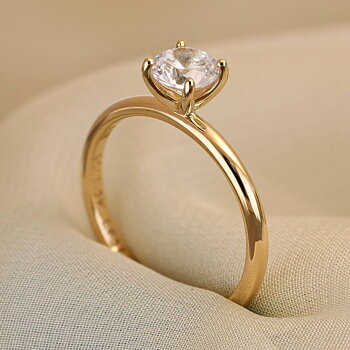 9011 EF37 - Lab Grown solitärring 0,75 ct i rödguld
