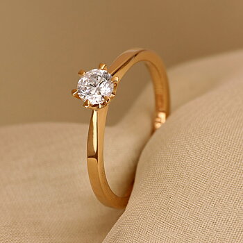 Contessa EF40 - Lab Grown solitärring 0,40 ct i rödguld