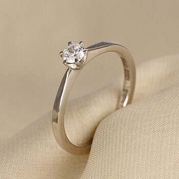 Contessa EF40 - Lab Grown solitärring 0,25 ct i vitguld