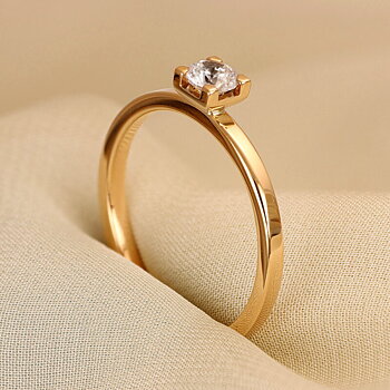 9010 EF36 - Lab Grown solitärring 0,30 ct i rödguld