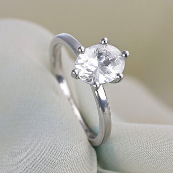 9012 EF34 - Lab Grown Oval solitärring oval 2,00 ct i vitguld