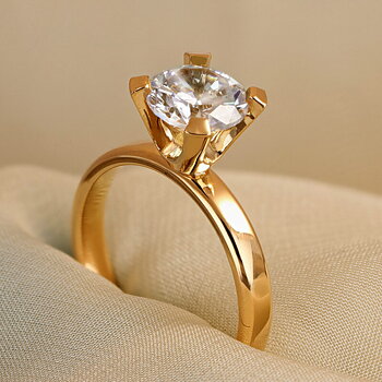 9012 EF23 - Lab Grown solitärring 2,0 ct i rödguld