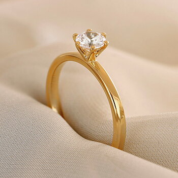 9012 EF22 - Lab Grown solitärring 0,50 ct i rödguld