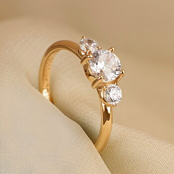 Tilda - Lab Grown sidostensring 0,75 ct i rödguld