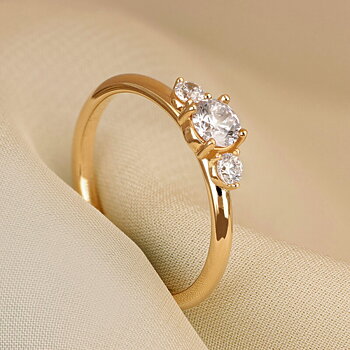 Tilda - Lab Grown sidostensring 0,35 ct i rödguld