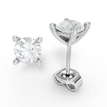 AURE 15D - Studs Brilliant 1,00 i vitguld