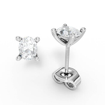 AURE 18D - Studs Oval 0,60 i silver