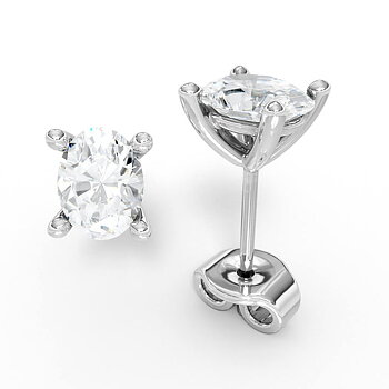 AURE 19D - Studs Oval 1,00 i vitguld