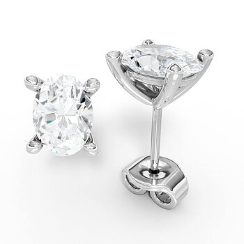 AURE 20D - Studs Oval 1,40 i vitguld