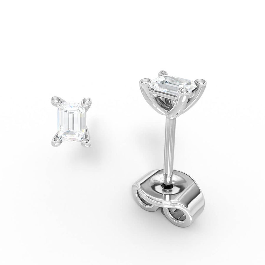 AURE 21S - Studs Emerald Sapphire 0,20 i silver