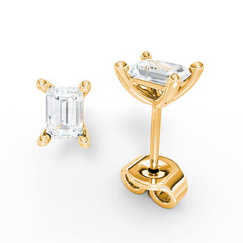 AURE 22D - Studs Emerald 0,60 i rödguld