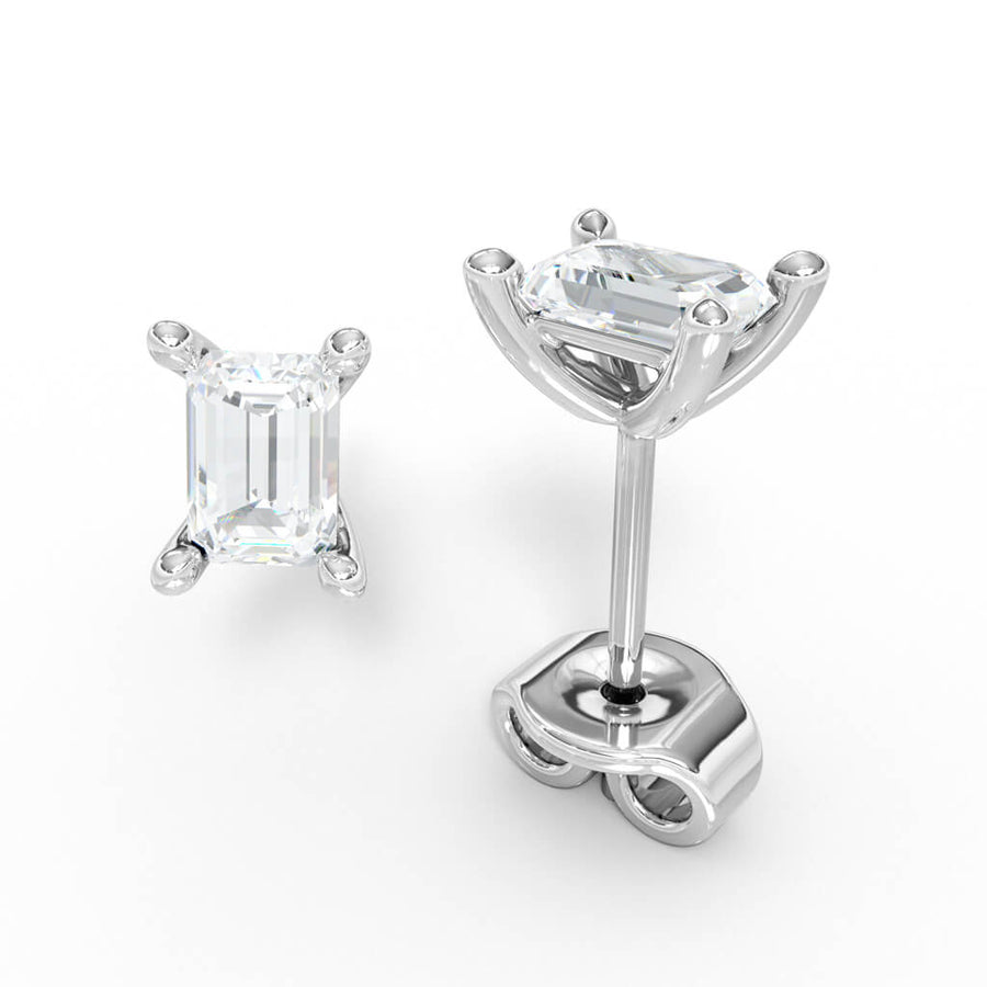 AURE 22S - Studs Emerald Sapphire 0,60 i vitguld