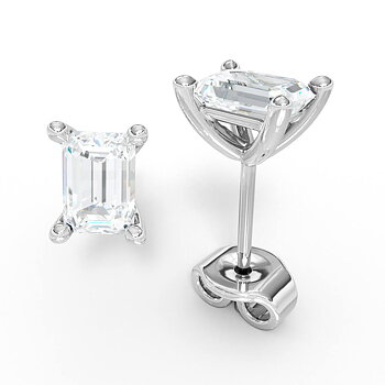 AURE 23D - Studs Emerald 1,00 i vitguld