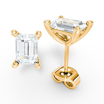 AURE 24S - Studs Emerald 1,40 i rödguld