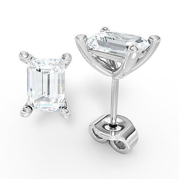 AURE 24D - Studs Emerald 1,40 i vitguld