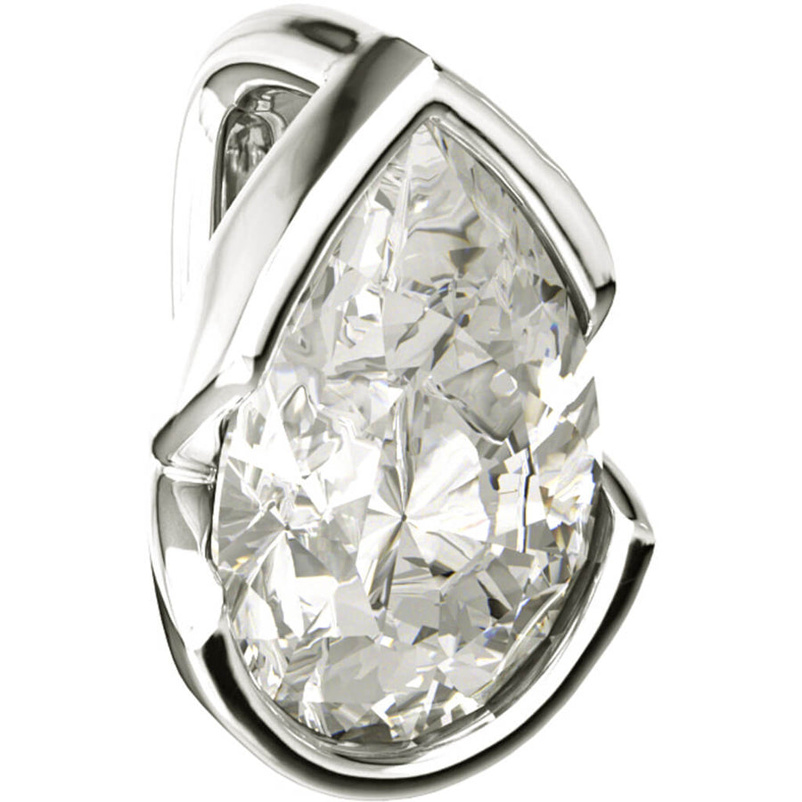 ELOGE - Pear Cut Diamond Pendant 0,30 i vitguld
