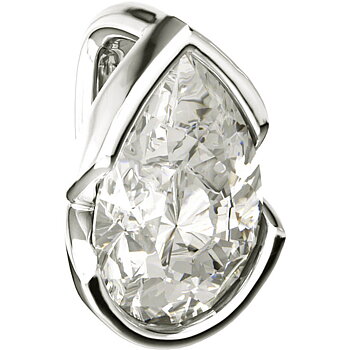 ELOGE - Pear Cut Diamond Pendant 0,30 i vitguld