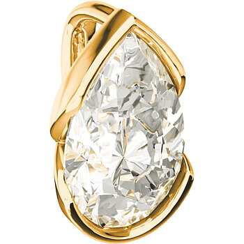 ELOGE - Pear Cut Diamond Pendant 0,80 i rödguld