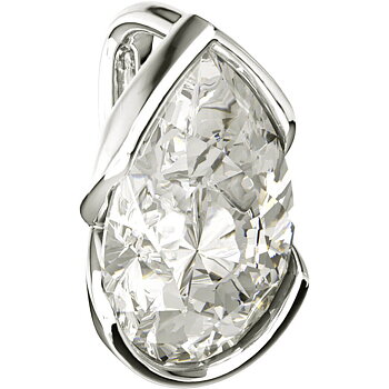 ELOGE - Pear Cut Diamond Pendant 0,80 i vitguld