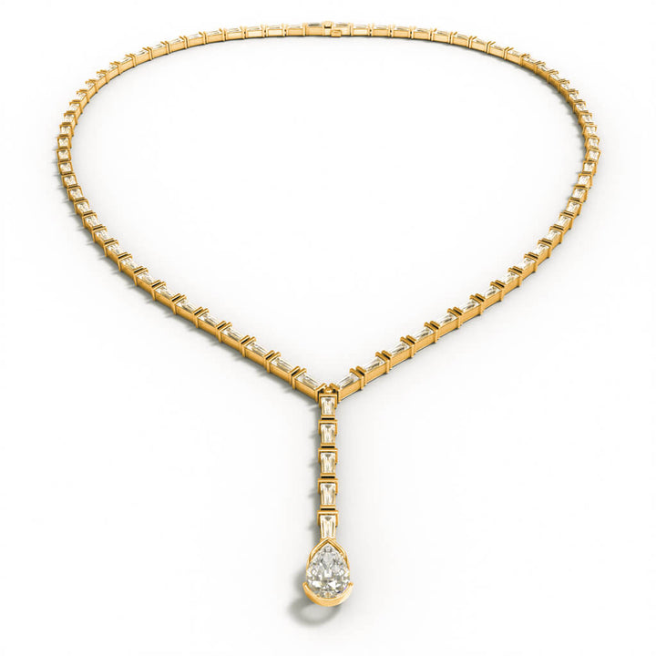 ELOGE - Pear Cut Diamond Collier 22 ct i rödguld - 4