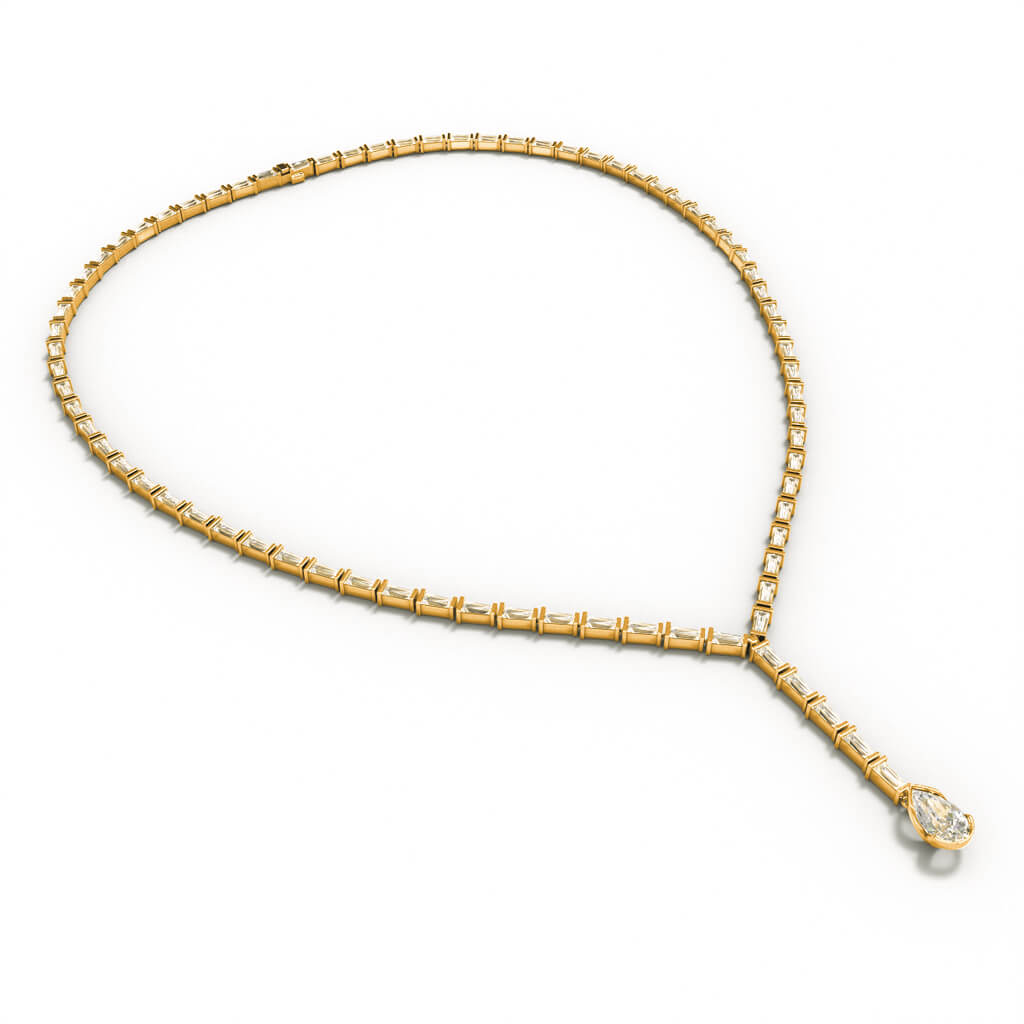 ELOGE - Pear Cut Diamond Collier 22 ct i rödguld - 3