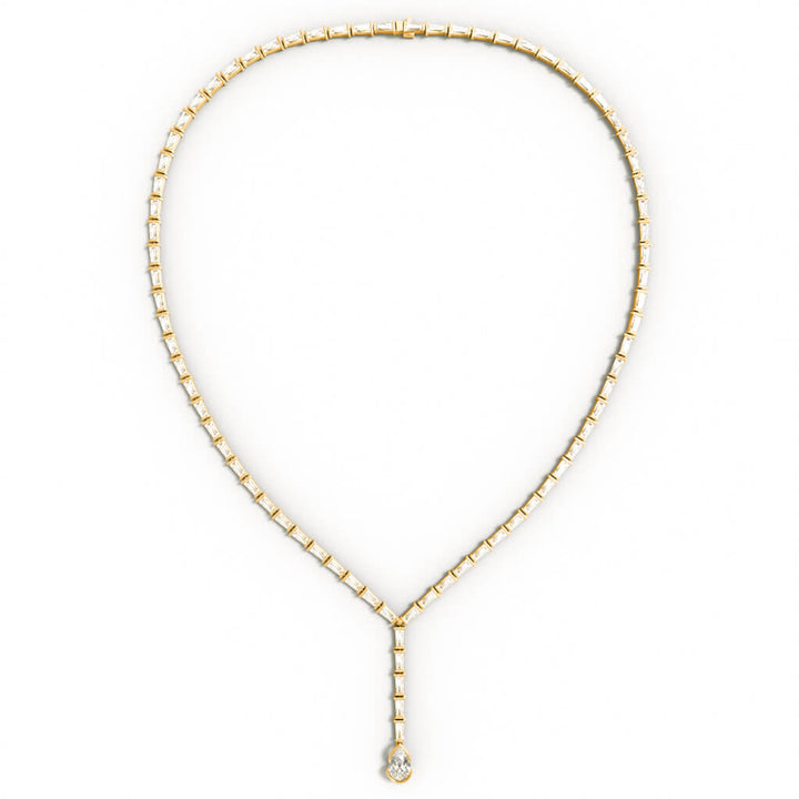 ELOGE - Pear Cut Diamond Collier 22 ct i rödguld