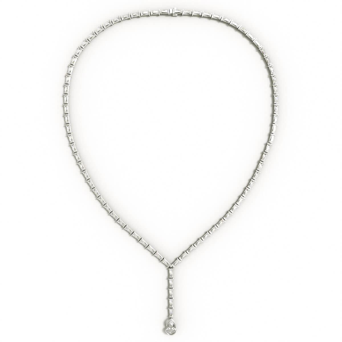 ELOGE - Pear Cut Diamond Collier 22 ct i vitguld