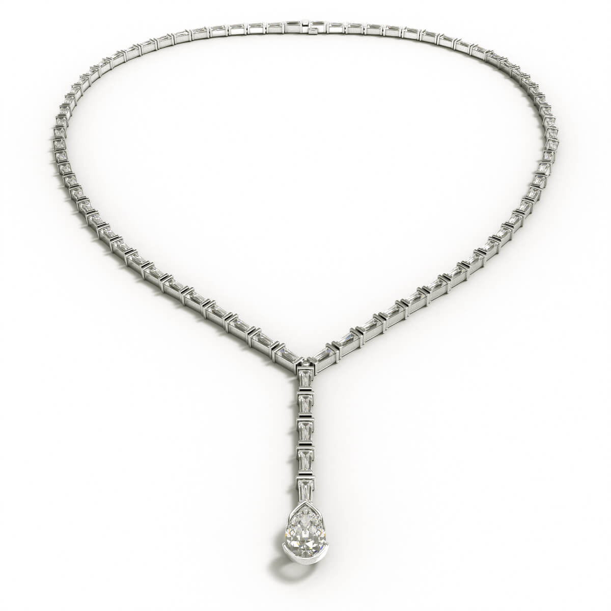 ELOGE - Pear Cut Diamond Collier 22 ct i vitguld - 5