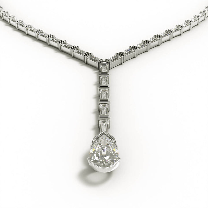 ELOGE - Pear Cut Diamond Collier 22 ct i vitguld - 6