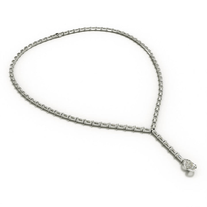 ELOGE - Pear Cut Diamond Collier 22 ct i vitguld - 4
