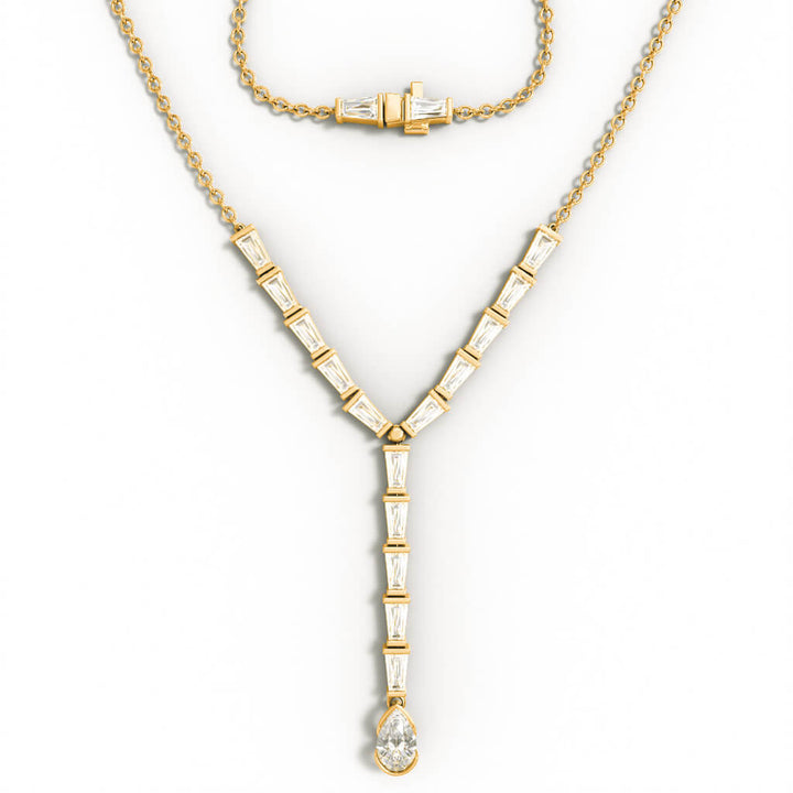 ELOGE - Pear Cut Diamond Collier 4,20 ct i rödguld - 5