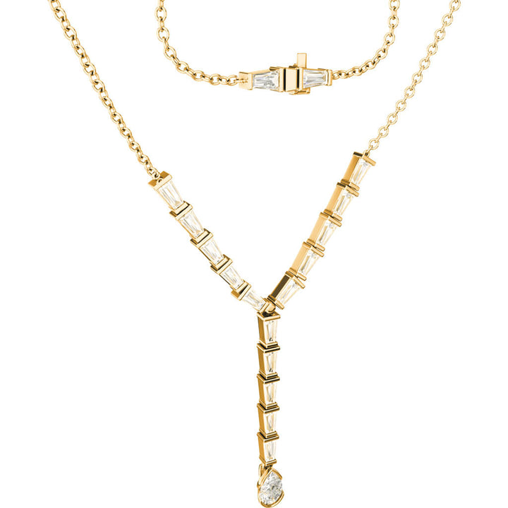 ELOGE - Pear Cut Diamond Collier 4,20 ct i rödguld