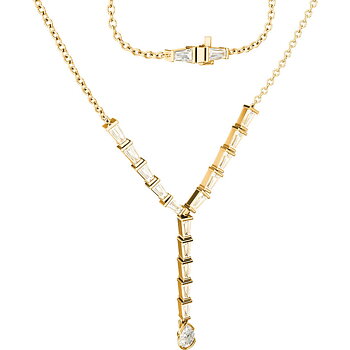 ELOGE - Pear Cut Diamond Collier 4,20 ct i rödguld
