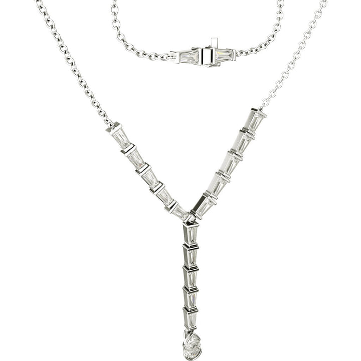 ELOGE - Pear Cut Diamond Collier 4,20 ct i vitguld