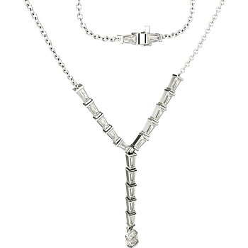 ELOGE - Pear Cut Diamond Collier 4,20 ct i vitguld