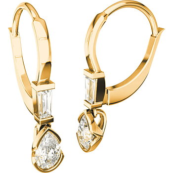 ELOGE - Pear Cut Diamond Earrings 0,80 i rödguld