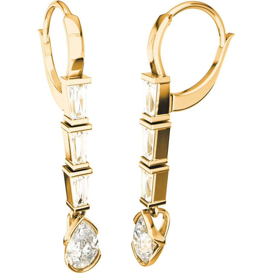 ELOGE - Pear Cut Diamond Earrings 2,80 i rödguld