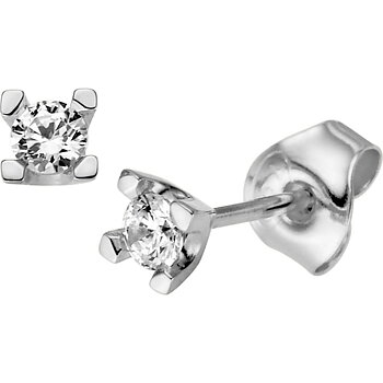 SEINE 0,20ct - Örhängen i vitguld
