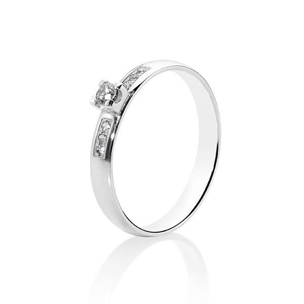 Pion-3K VG, fattning Estelle 0,07 ct & 6×0,008 ct