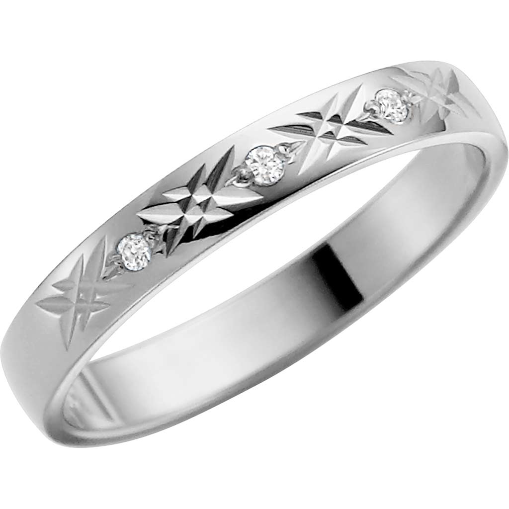 071.3 - Diamantring i vitguld