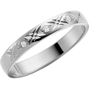 071.3 - Diamantring i vitguld