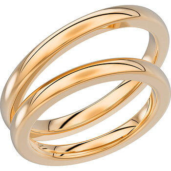220-2,5 - Slät ring i rödguld