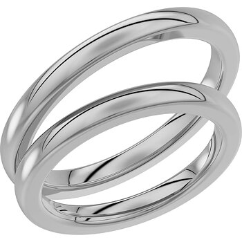 220-2,5 - Slät ring i vitguld