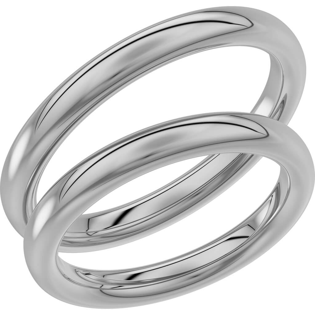 220-3 - Slät ring i vitguld
