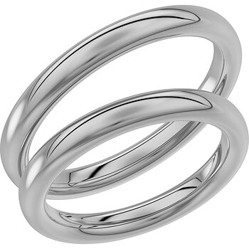 220-3 - Slät ring i vitguld
