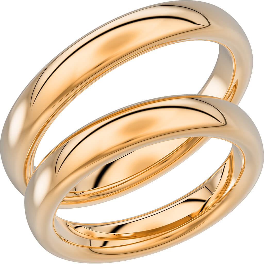 220-4 - Slät ring i rödguld