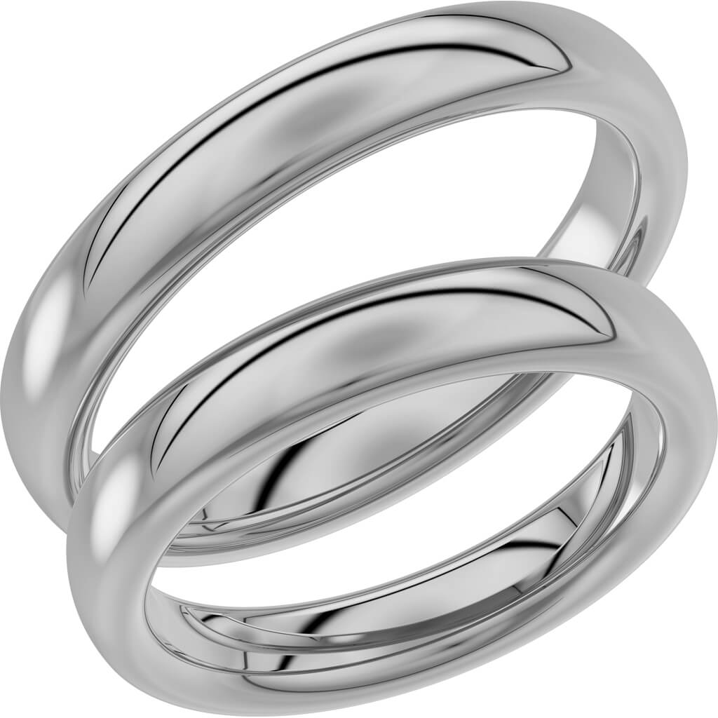 220-4 - Slät ring i vitguld