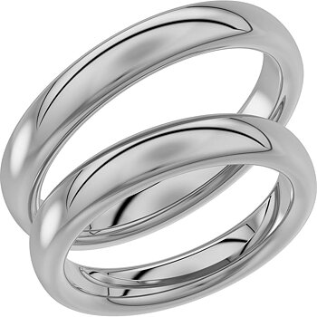 220-4 - Slät ring i vitguld