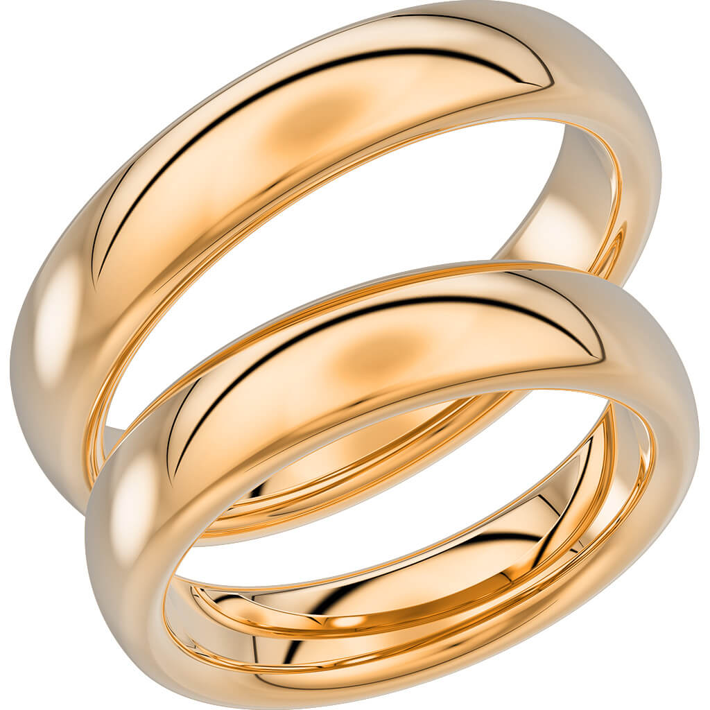 220-5 - Slät ring i rödguld