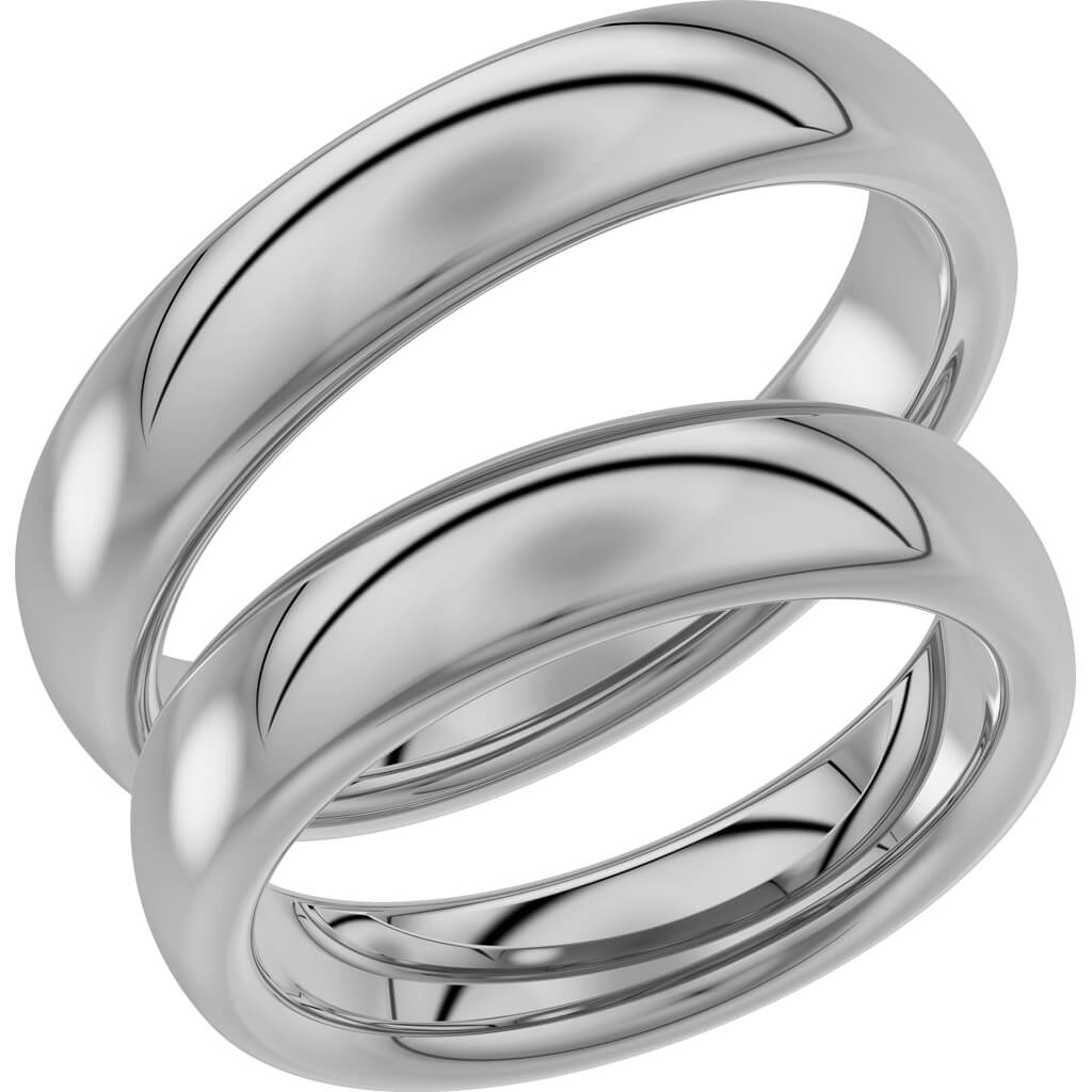 220-5 - Slät ring i vitguld